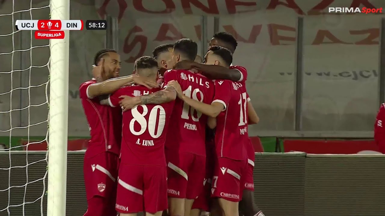 REZUMAT |  U Cluj - Dinamo 2-4. Prima victorie in play-off pentru 