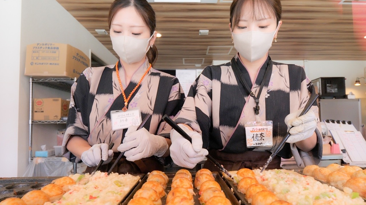 【１日４５００個】双子の美人姉妹が焼くたこ焼きに常連が殺到する名古屋鉄板焼き店丨Japanese Street Food