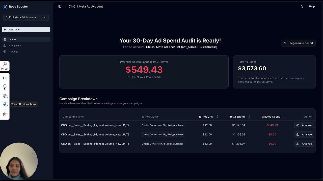 Stop Wasting Money on Facebook (Meta) Ads: 24/7 ROAS Monitoring Free Tool Demo v2