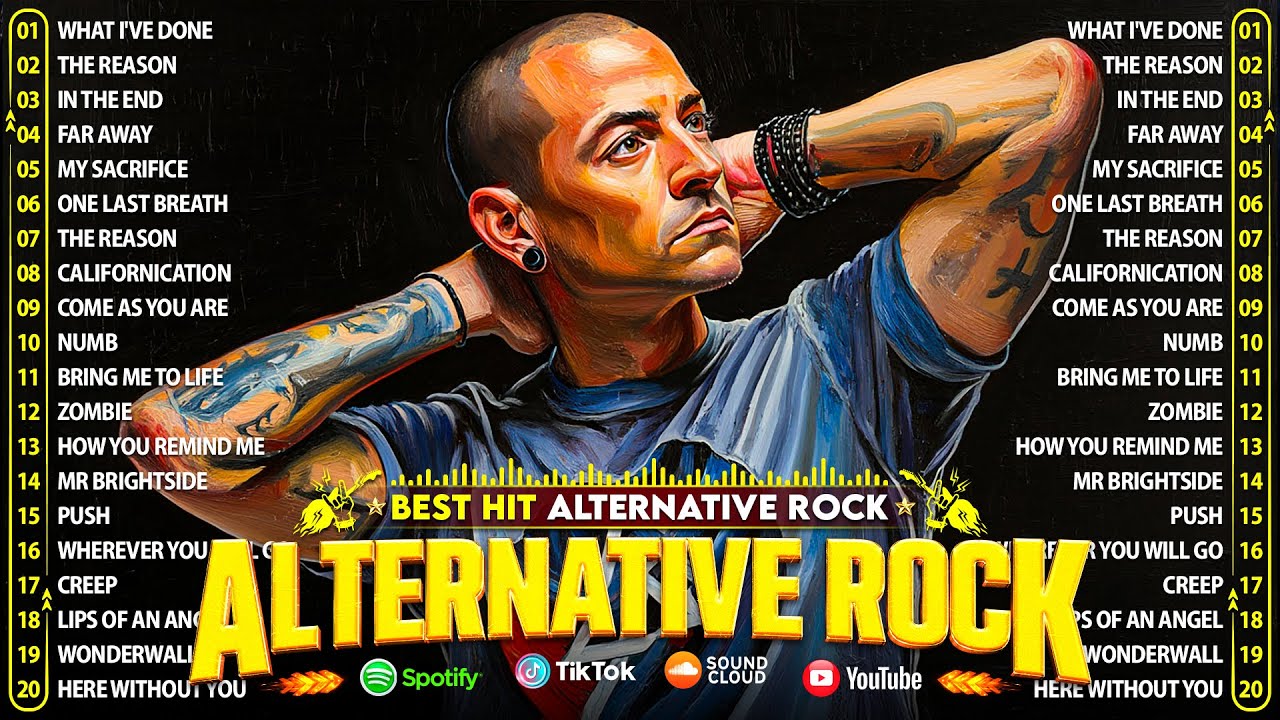 Creed, Linkin Park, The Calling, Nickelback, Green Day, Daughtry🎶Alternative Rock 2000s Hits Mix