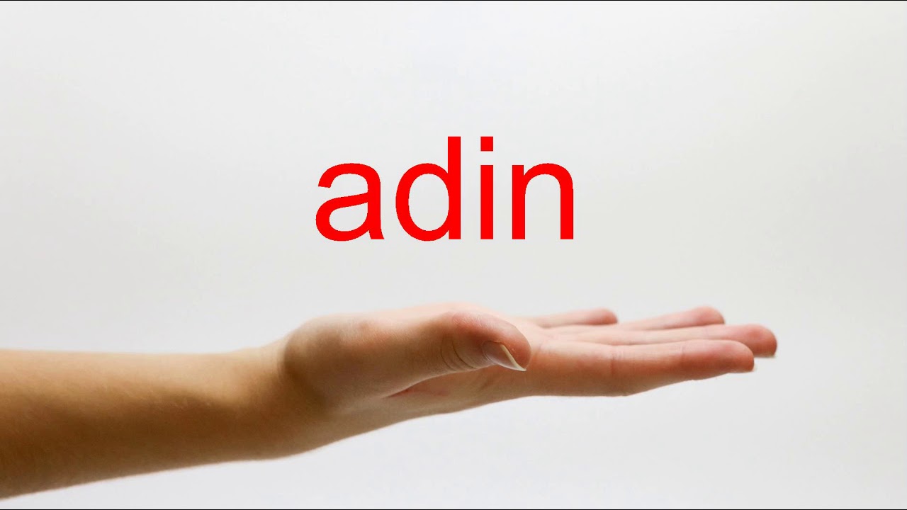 How to Pronounce adin - American English