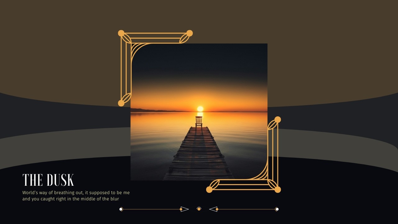 watching the last bit of gold sink into the ocean with you | The Dusk