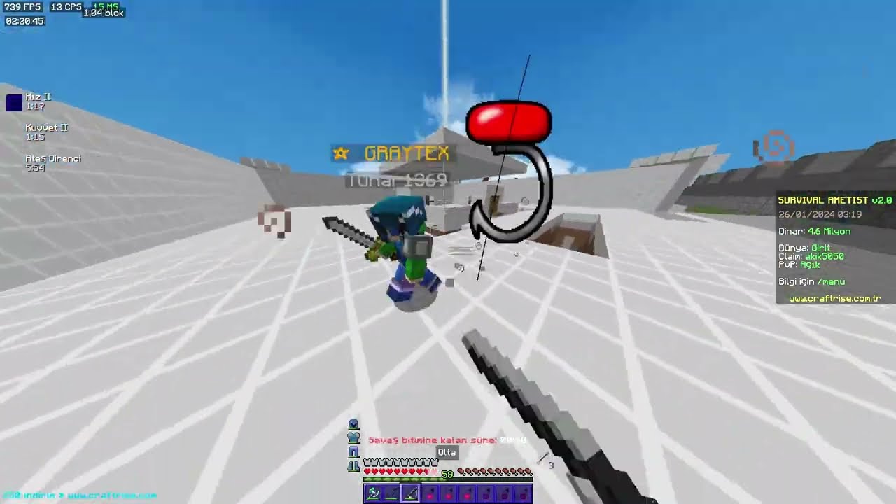 8X KRAL  / KRAL KESME / #craftrise #ametist #thyke
