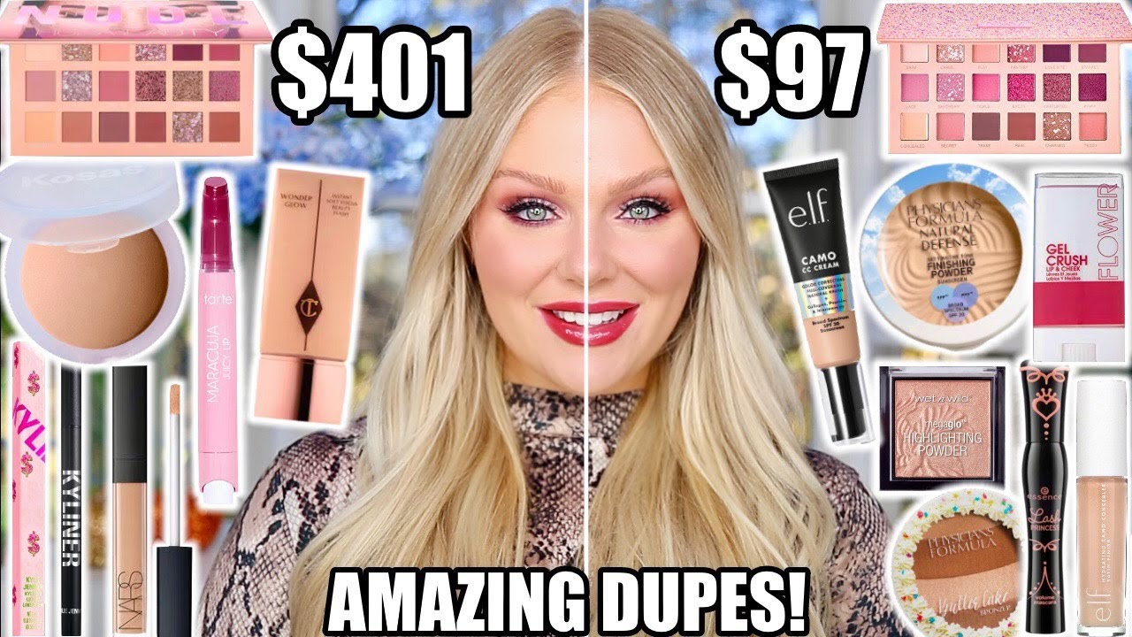 FULL FACE TESTING VIRAL DRUGSTORE DUPES | DRUGSTORE VS HIGH END MAKEUP