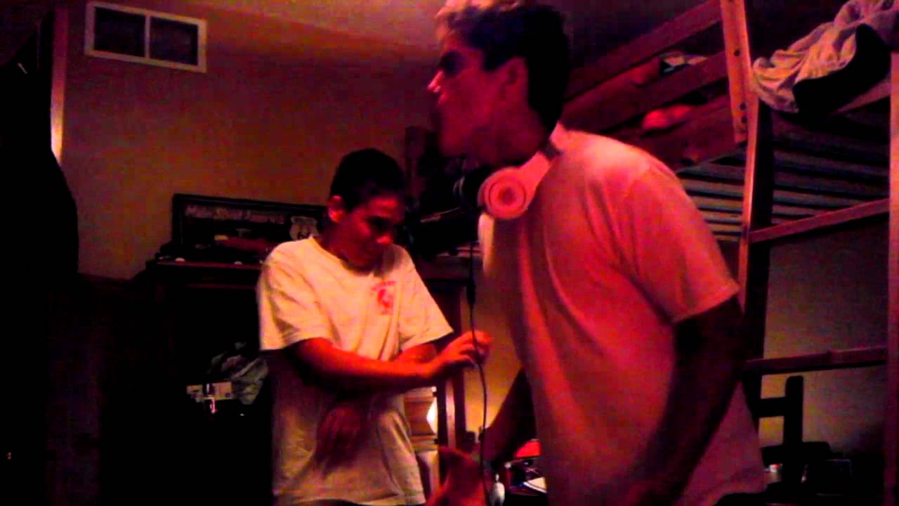 Sammy and Andrew eating three warheads