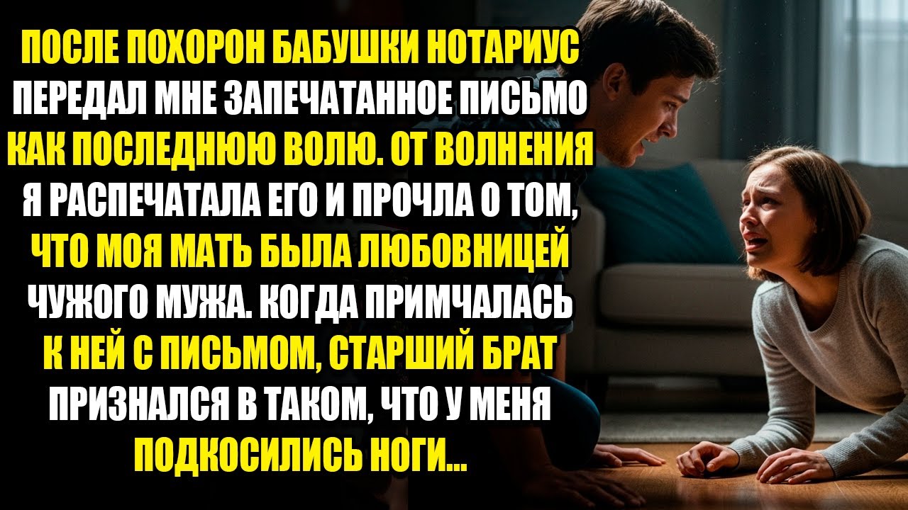 ПОСЛЕ ПОХОРОН БАБУШКИ НОТАРИУС ПЕРЕДАЛ МНЕ ЗАПЕЧАТАННОЕ ПИСЬМО КАК ПОСЛЕДНЮЮ ВОЛЮ...