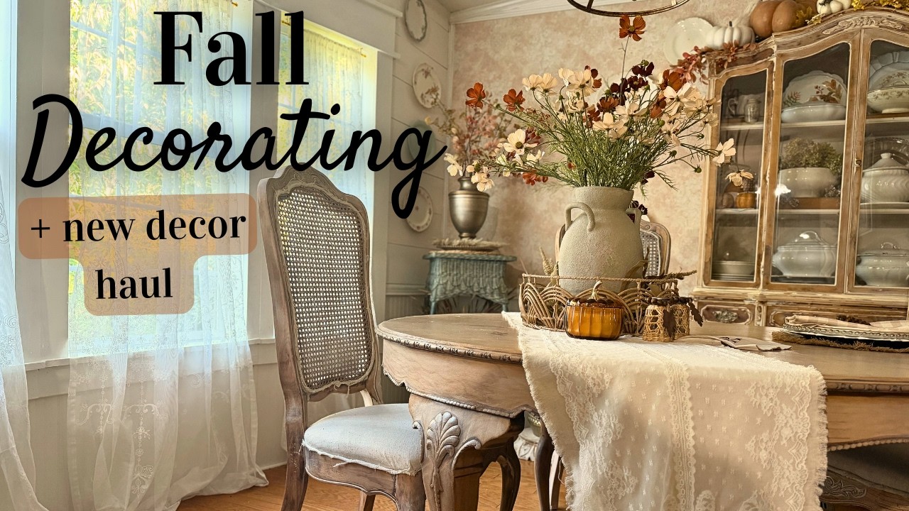 Fall Decorating Has Begun! 🍂 Cozy Vintage Fall Kitchen and Dining Area + Decor Haul