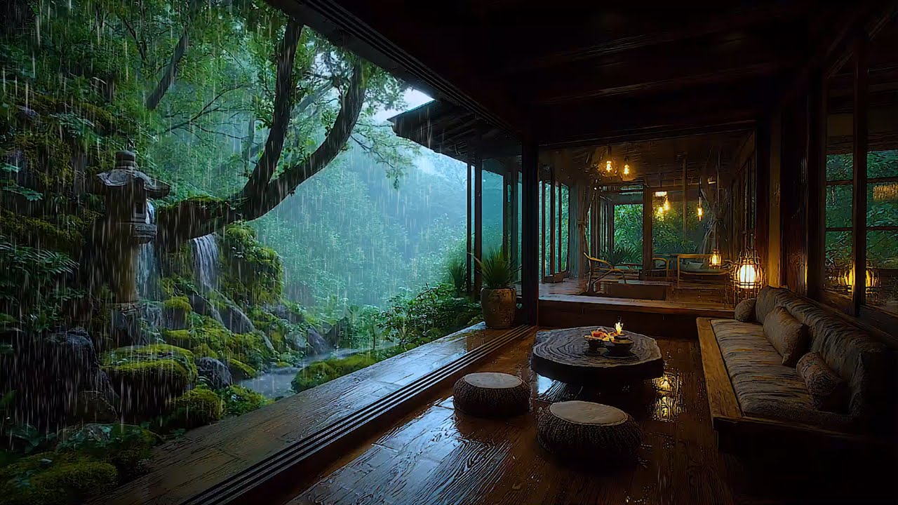 Discover Peaceful Sleep with Rain in Japanese Terrace House 🍀 Let The Rain Be Your Lullaby