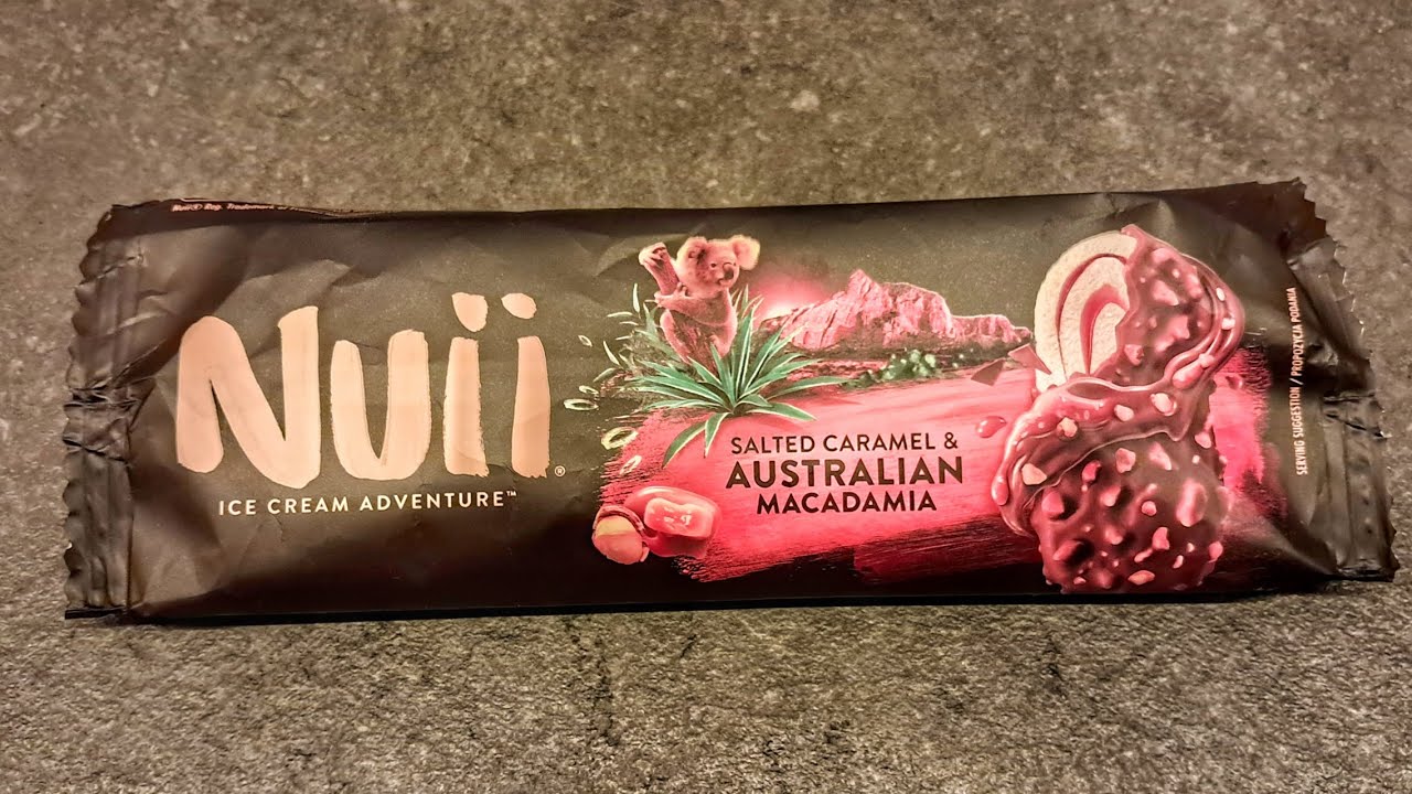 NUII 3.30zł (0.85USD) ICE CREAM #biedronka 90ml SALTED CARAMEL & AUSTRALIAN MACADAMIA MADE IN SERBIA