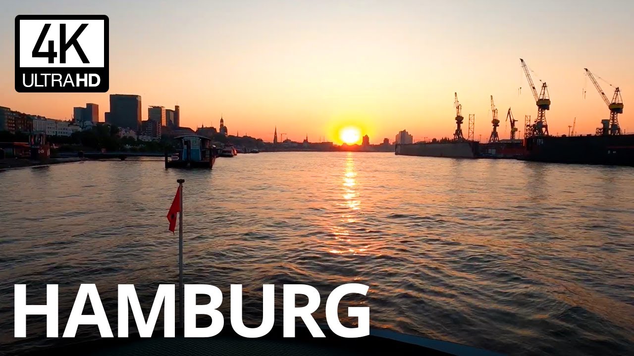 Hamburg Sunrise Ferry to Landungsbrücken, Germany 🇩🇪