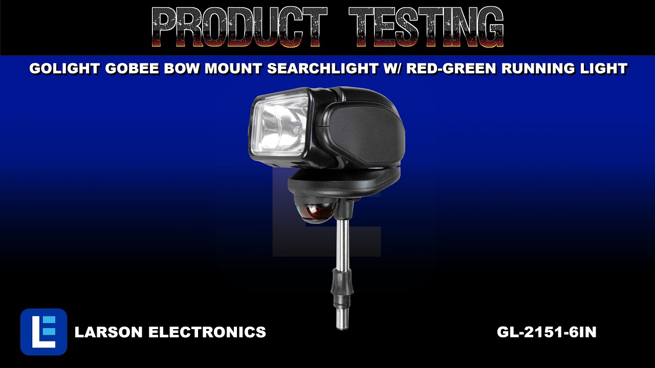 Golight Gobee Bow Mount Searchlight with Red/Green Running Light - 6