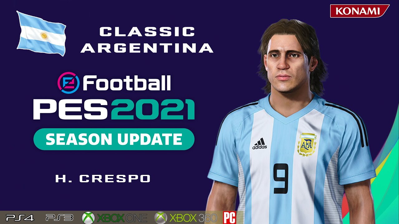 H. CRESPO face+stats (Classic Argentina) How to create in PES 2021