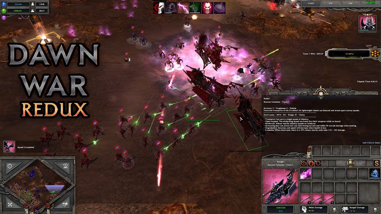 Splinter Rifle is now green | 3v3 Skirmish Insane AI | Dawn of War Soulstorm - Redux Mod 1.36
