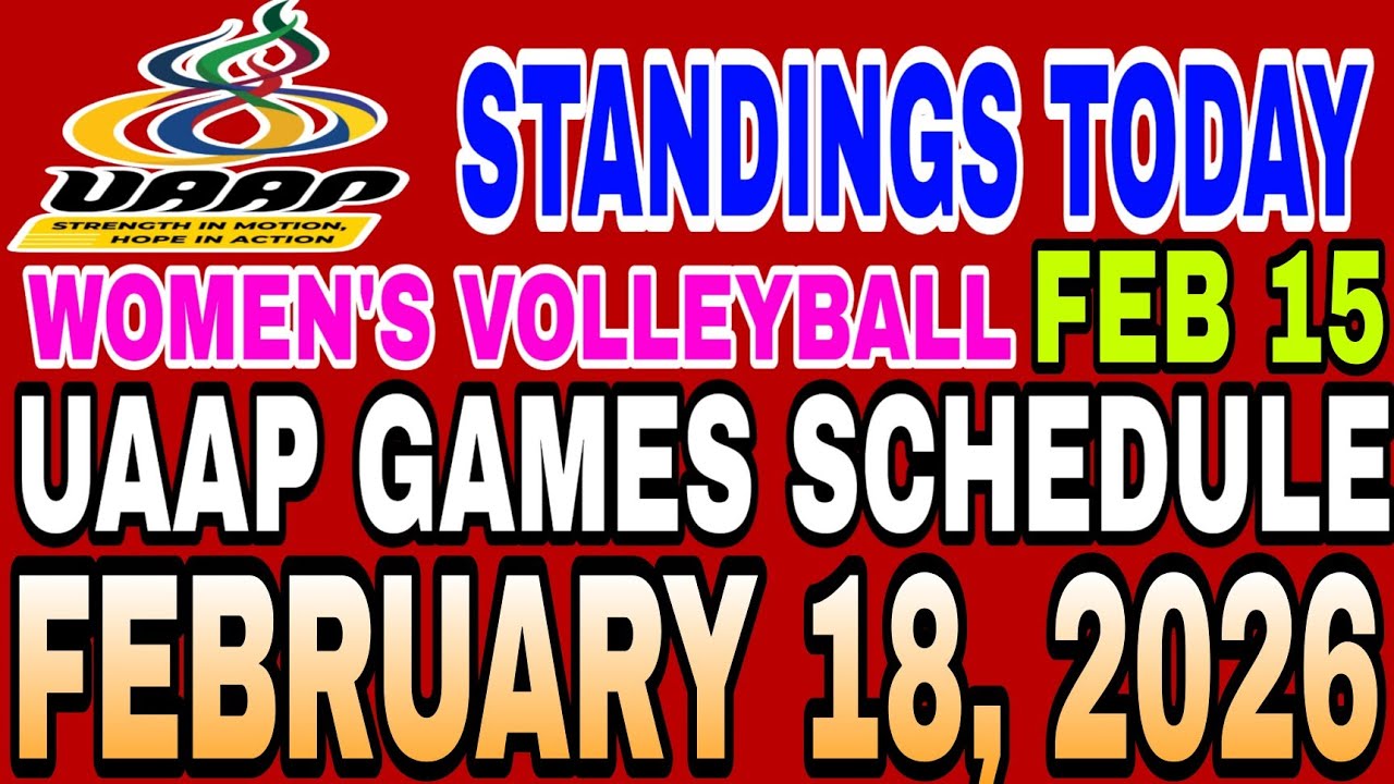 UAAP SEASON 88 STANDINGS | FEBRUARY 15 | SCHEDULE FEBRUARY 18, 2026 | UAAP WOMENS VOLLEYBALL