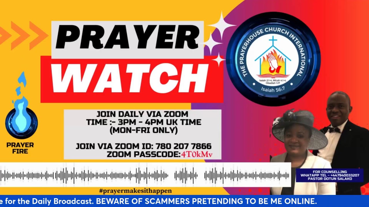 3pm Prayer Watch || Everyday Mon - Frid || Wed 17th Feb 2026 ||