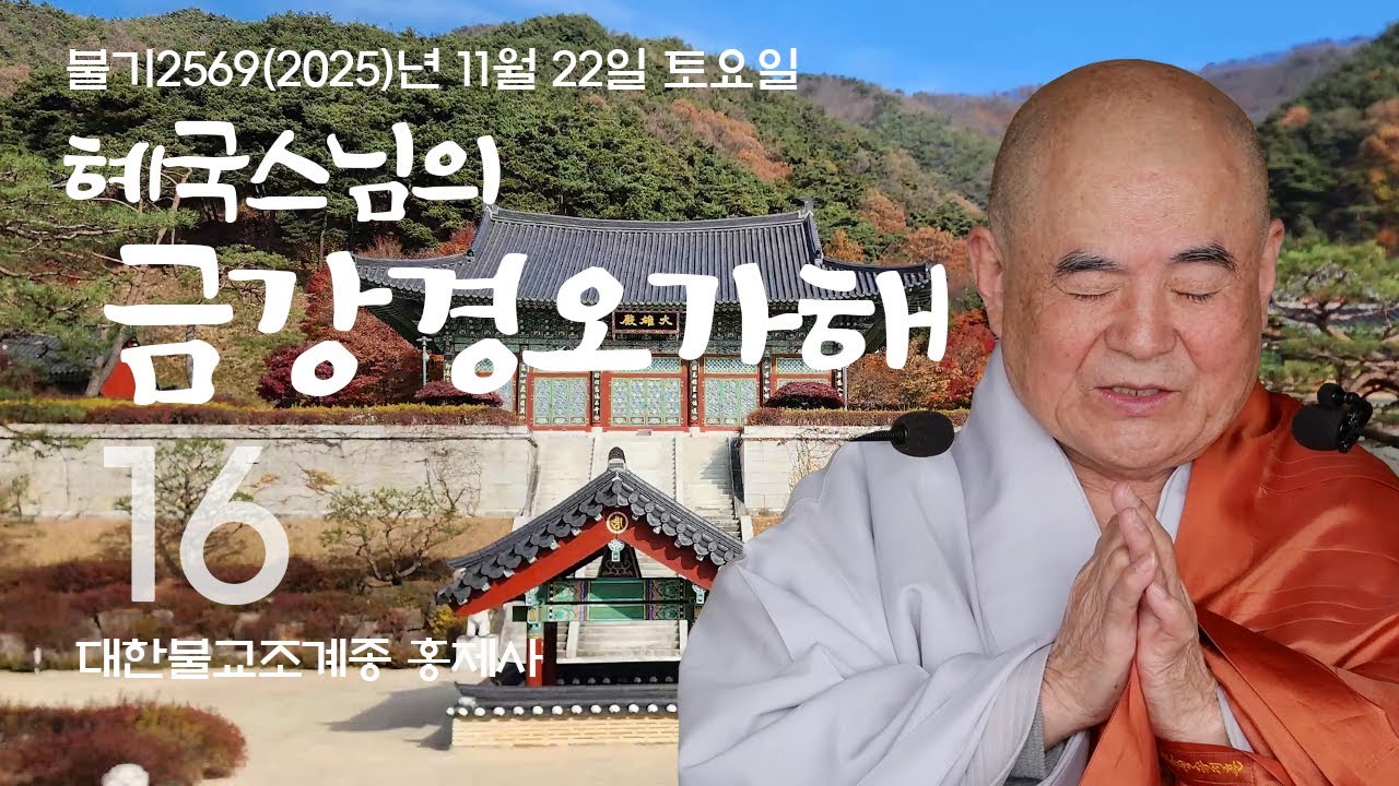 제16회 혜국스님의 금강경오가해 2025. 11. 22. 토요일 #혜국스님 #홍제사 #석종사 #금강경오가해 #금강경