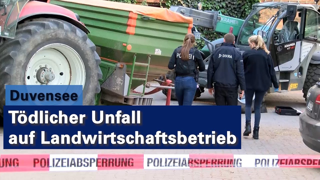 Tödlicher Unfall auf Landwirtschaftbetrieb in Duvensee