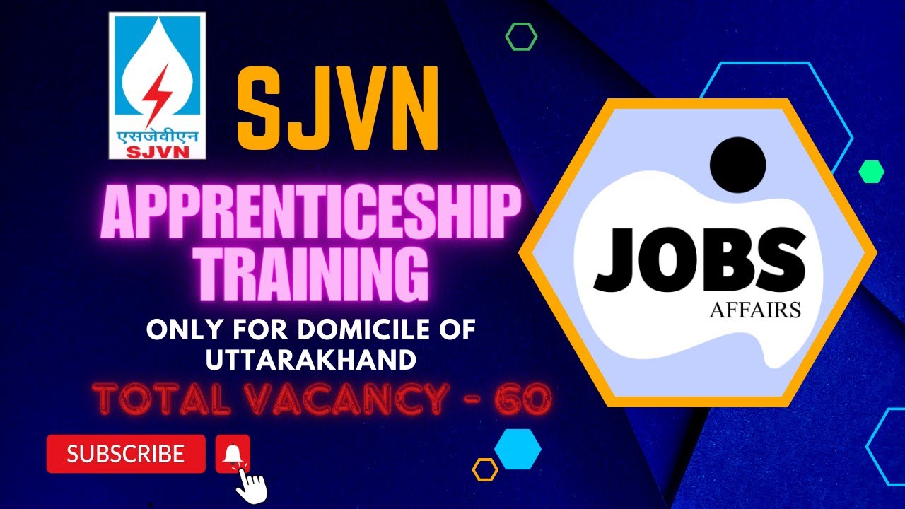 SJVN Graduate/Diploma/ITI Apprentice Training Vacancy | SJVN Apprentice Training Vacancy