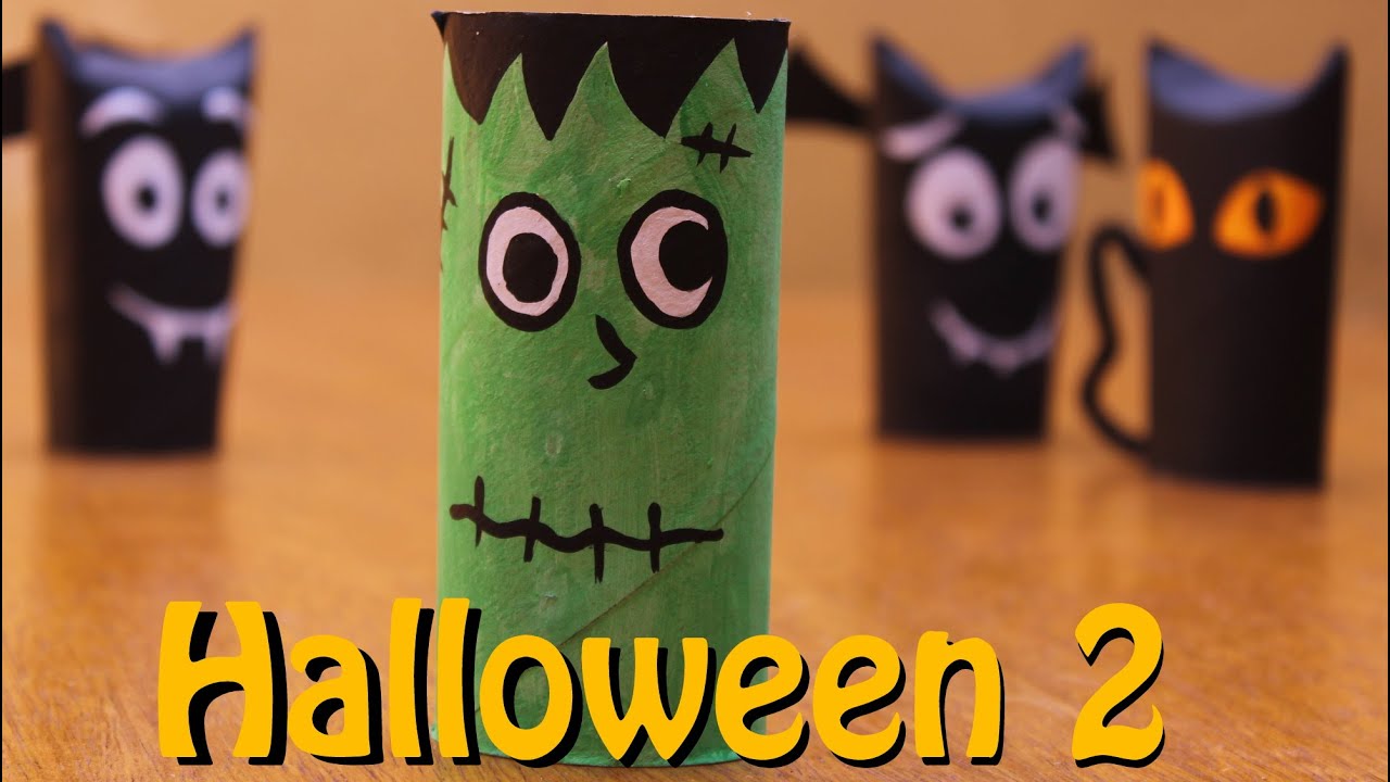Como fazer monstro Frankenstein de papel - Halloween - Dia das Bruxas com sucata 2