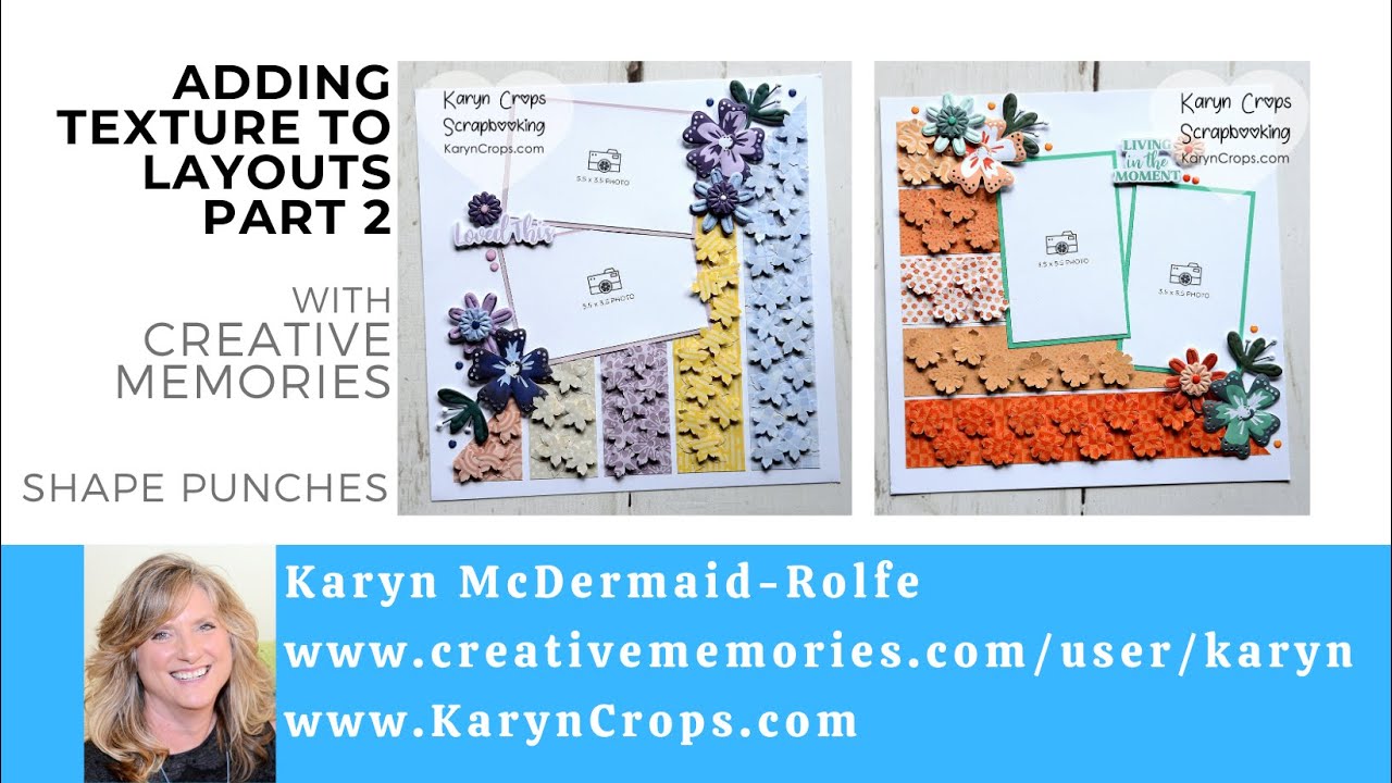 Add texture to a scrapbook layout with Creative Memories Shape Punches - Part 2