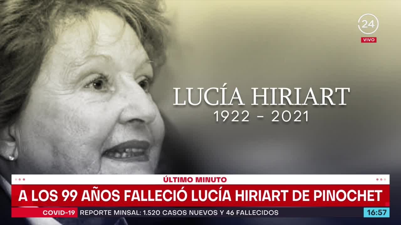 Falleció Lucía Hiriart de Pinochet a los 99 años
