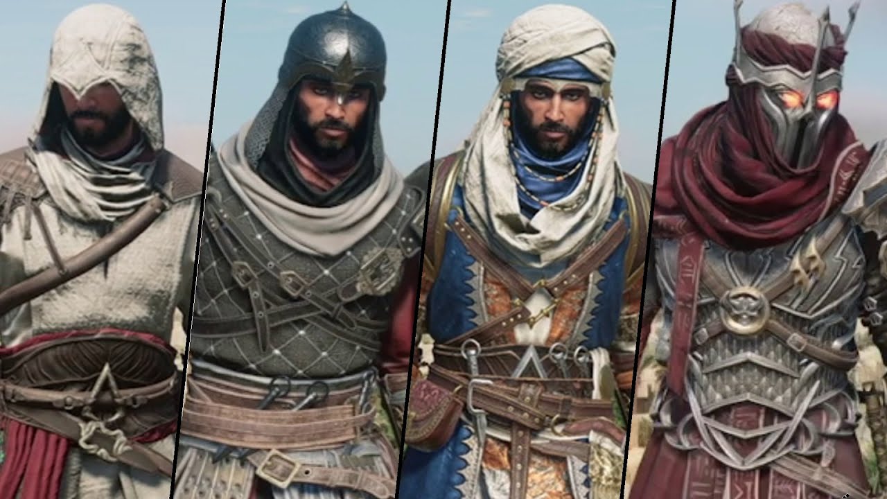 Assassin's Creed : Mirage - All Armor Sets and Outfits Showcase - (All DLC)