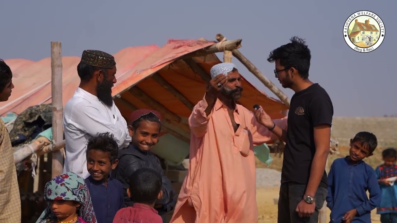 Winter Home Packages Distribution at Khanu Brohi Goth - Aashyana Welfare Society