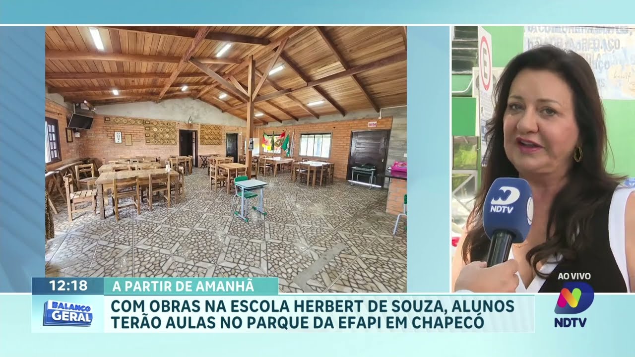 Obras na Escola Herbert de Souza mudam aulas