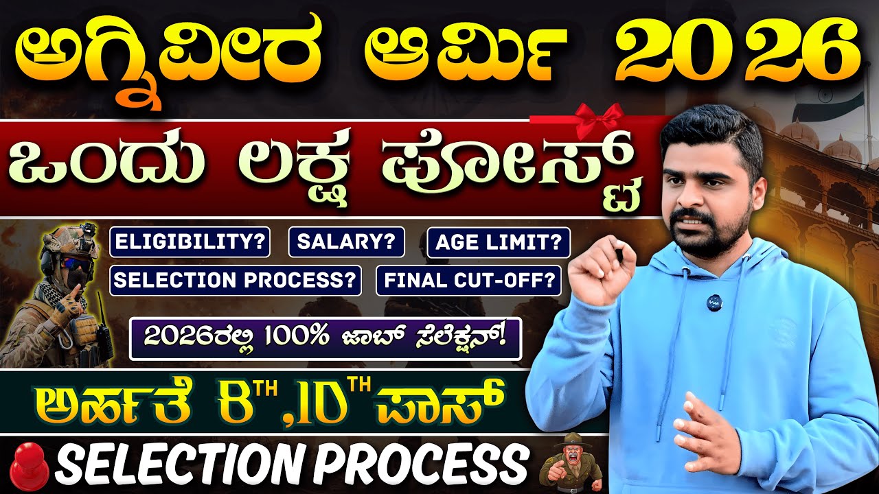 Agniveer Army New Vacancy Soon 2026-27 | AGNIVEER ARMY -2026 SELECTION PROCESS IN KANNADA ⚔️💥||