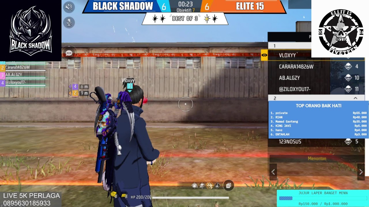WAR DKK - 44 BLACK SHADOW VS ELITE 15