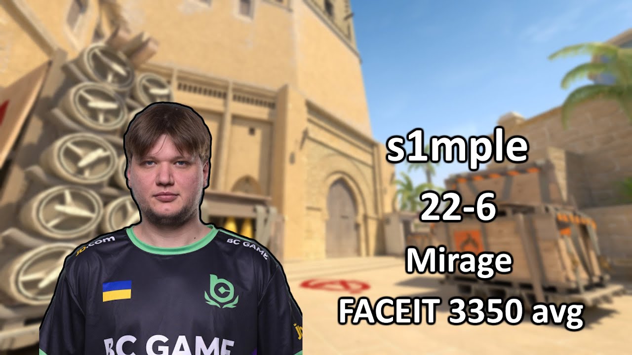 s1mple (22-6) Mirage SoloQ | Voice Comms | CS2