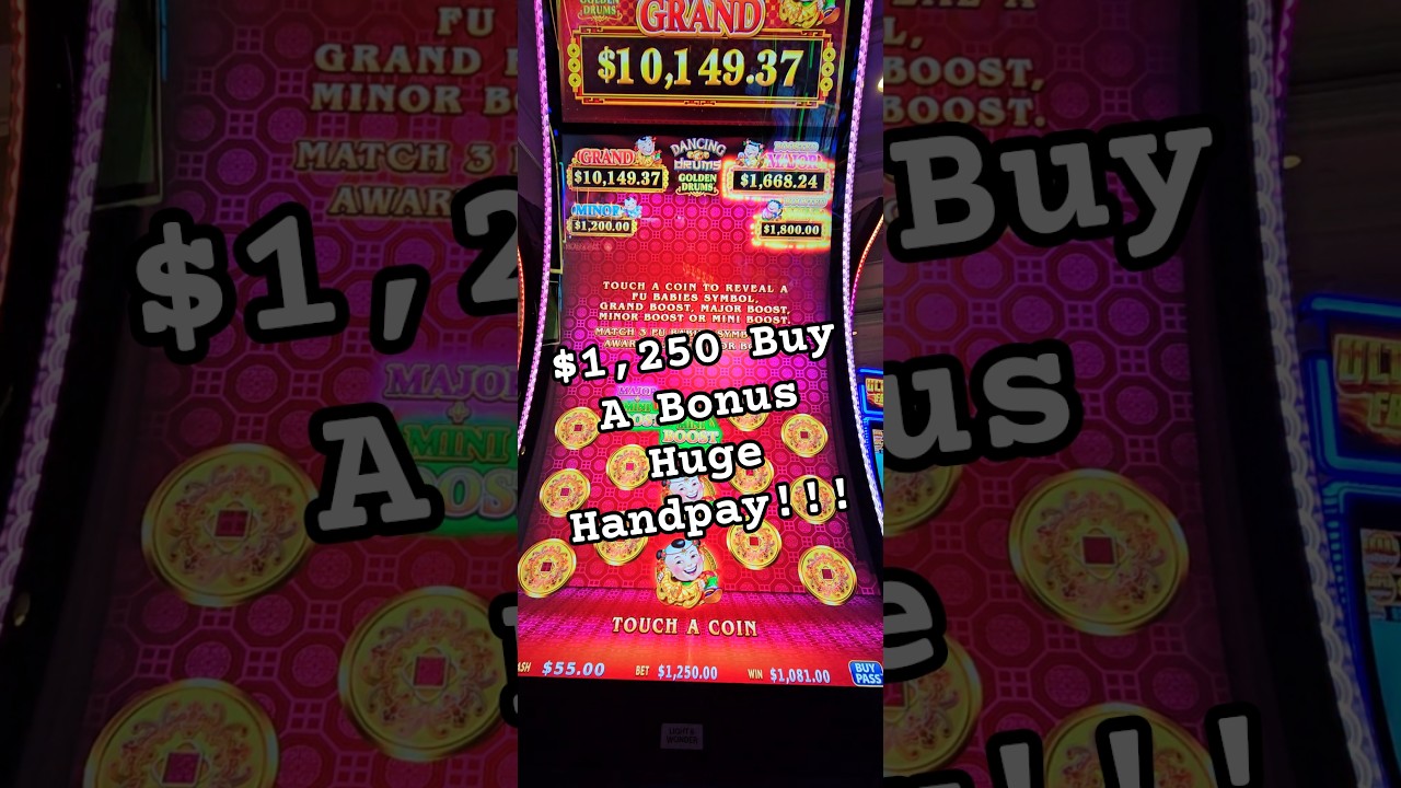 Huge Win on Dancing Drums $1,250 Buy A Bonus! Holy Moly! #slots #gambling #casino #dancingdrums