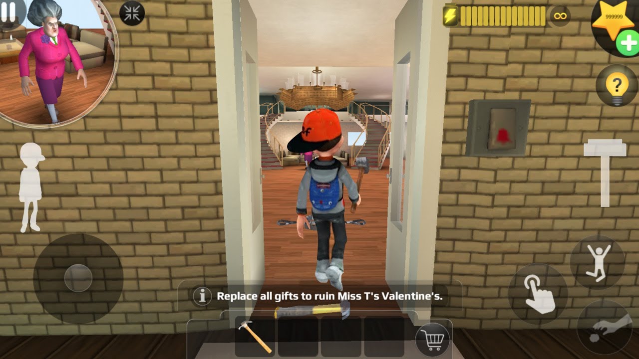 Playing as Nick in Scary Teacher New Levels Troll Miss T Every Day (Android)