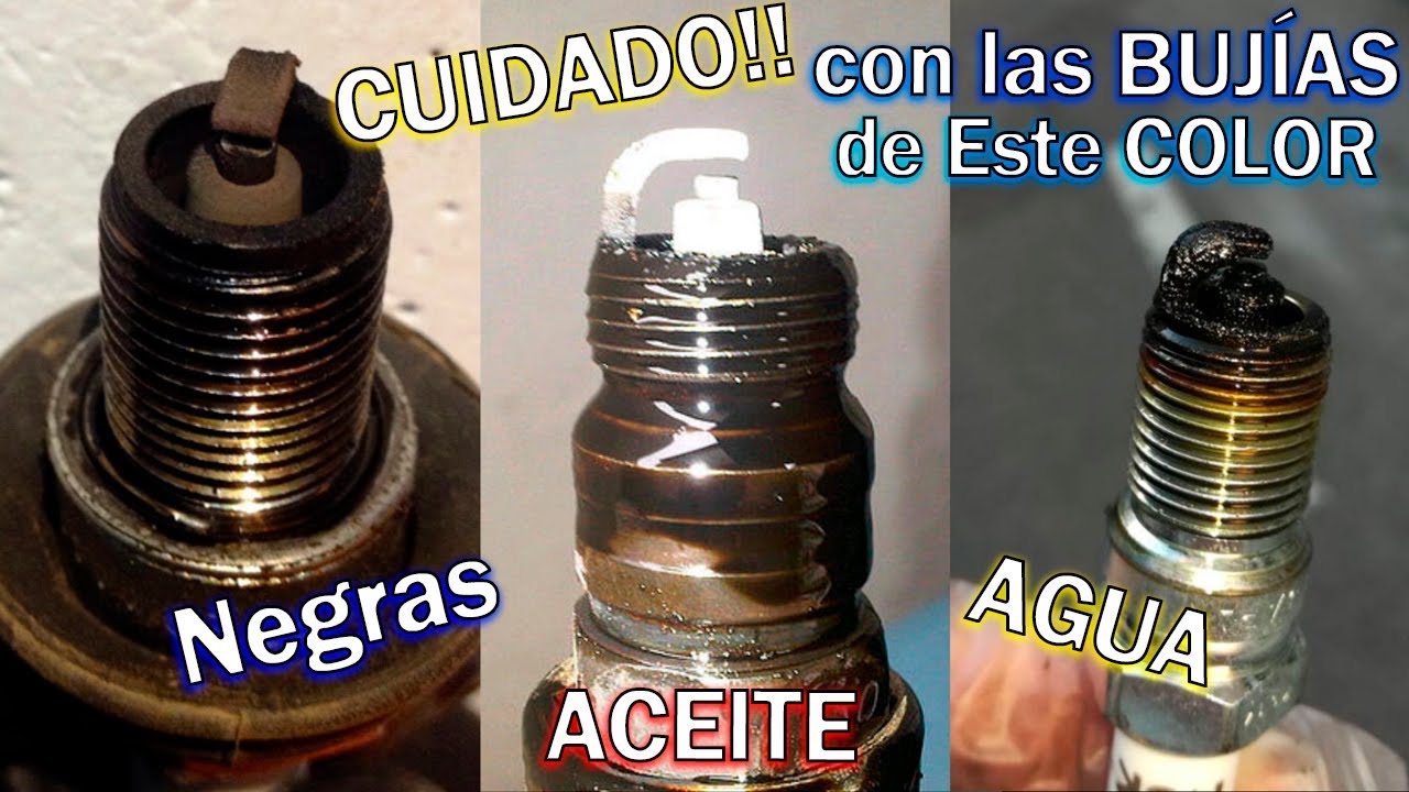 Buj&iacute;as OXIDADAS o NEGRAS con ACEITE con AGUA con OLOR a GASOLINA y Todas Sus FALLAS te lo Explico!!
