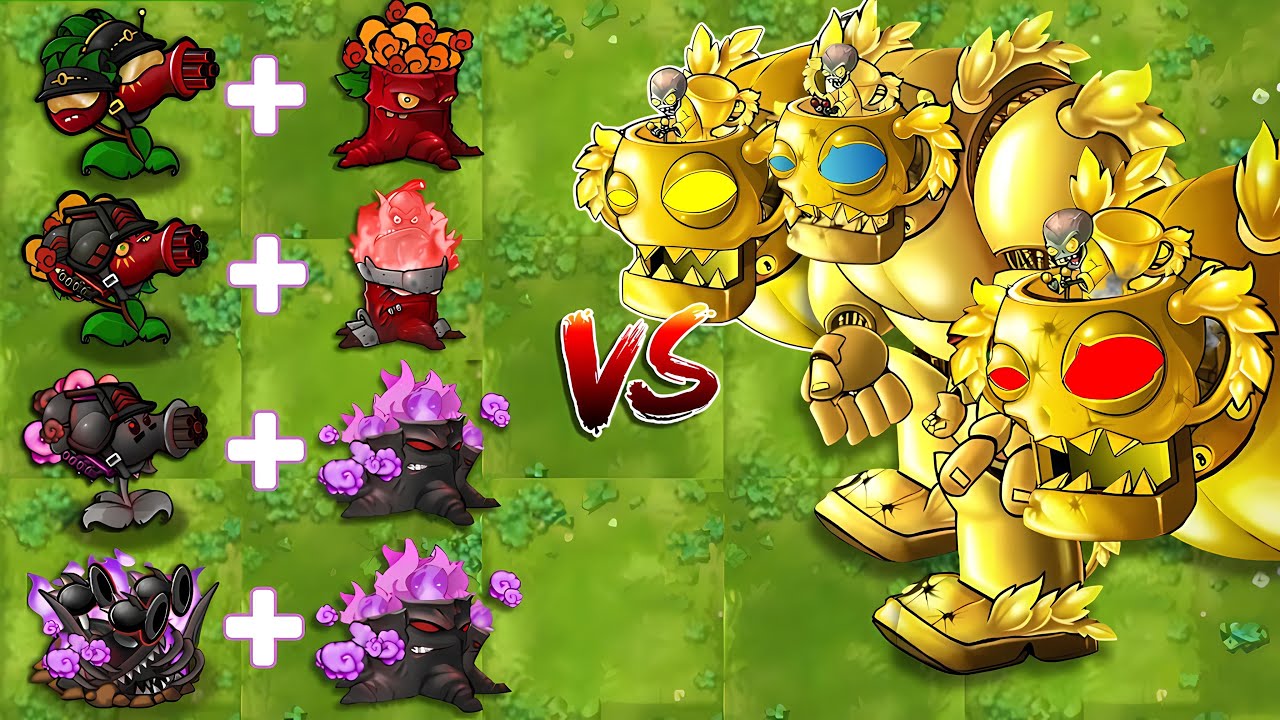 PVZ Fusion 3.1-All Ultimate Plants Fusion VS Dr.Zomboss Gold 1M HP-Who Will Win?