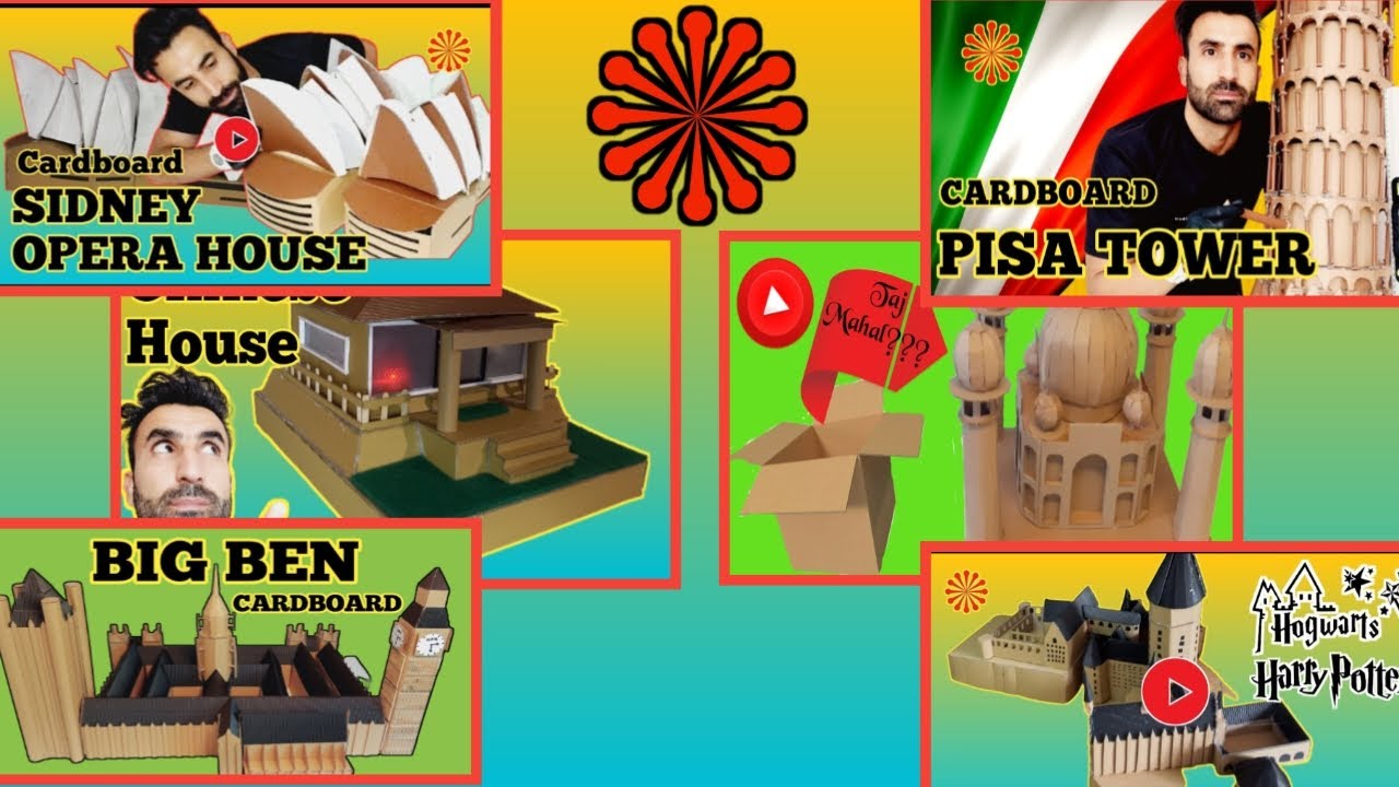 Top 6 Iconic Monument Made of Cardboard (BIG BEN _  PISA _  SIDNEY OPERA  _ TAJMAHAL _ HOGWARTS _...