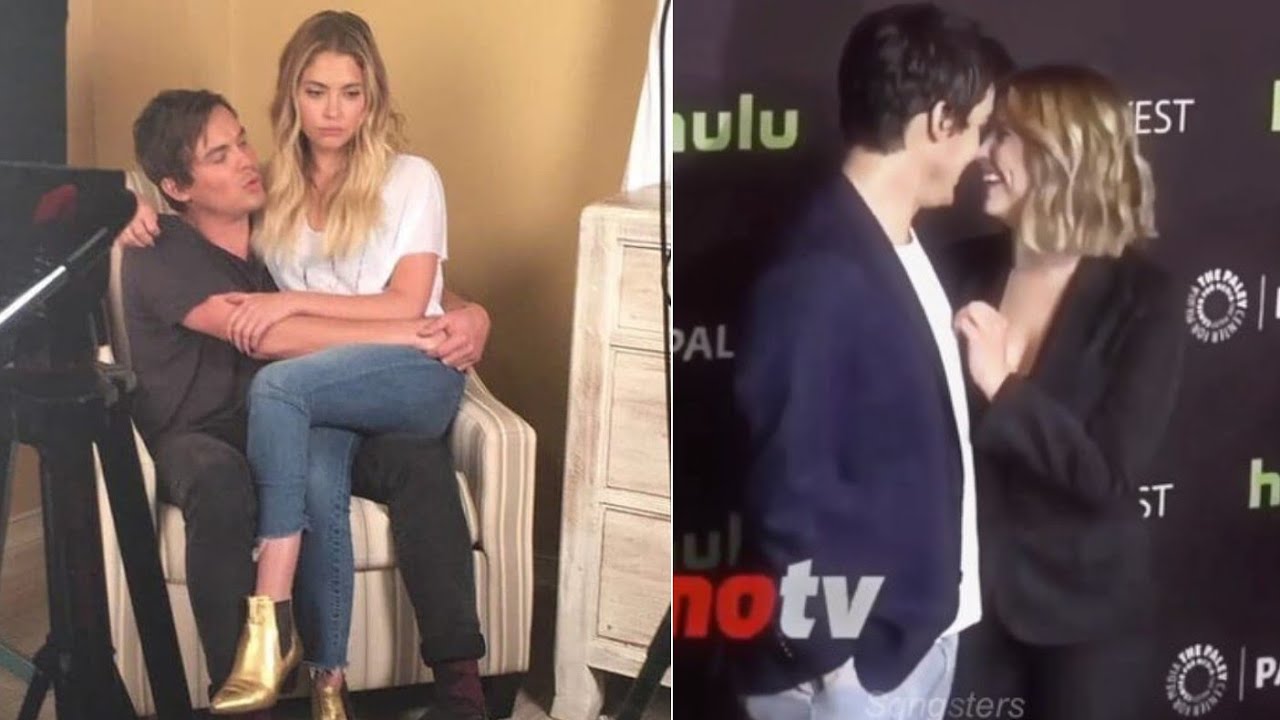 PLL Ashley Benson (HANNA) and Tyler Blackburn (CALEB) COUPLE MOMENTS