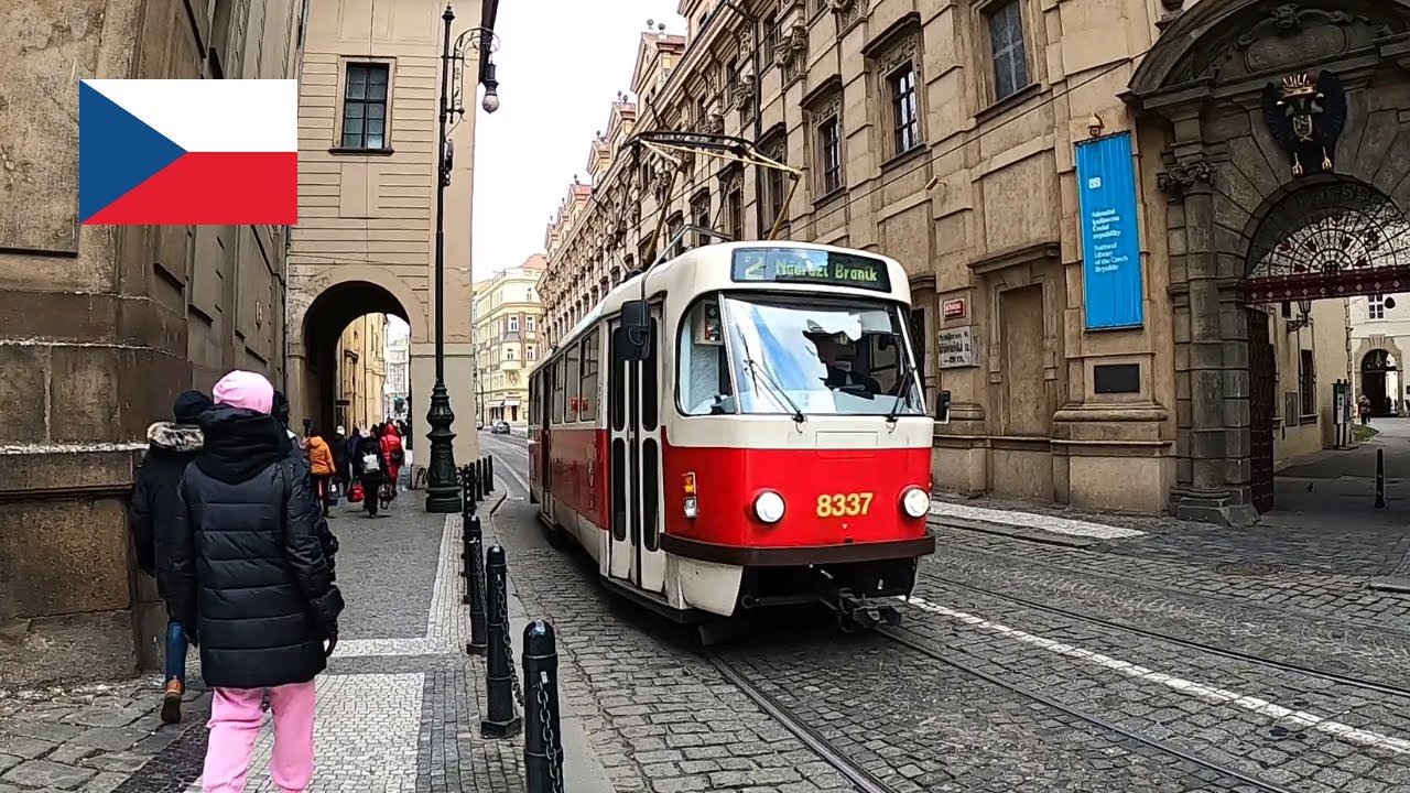Trams in Prague, Czech Republic | December 2022