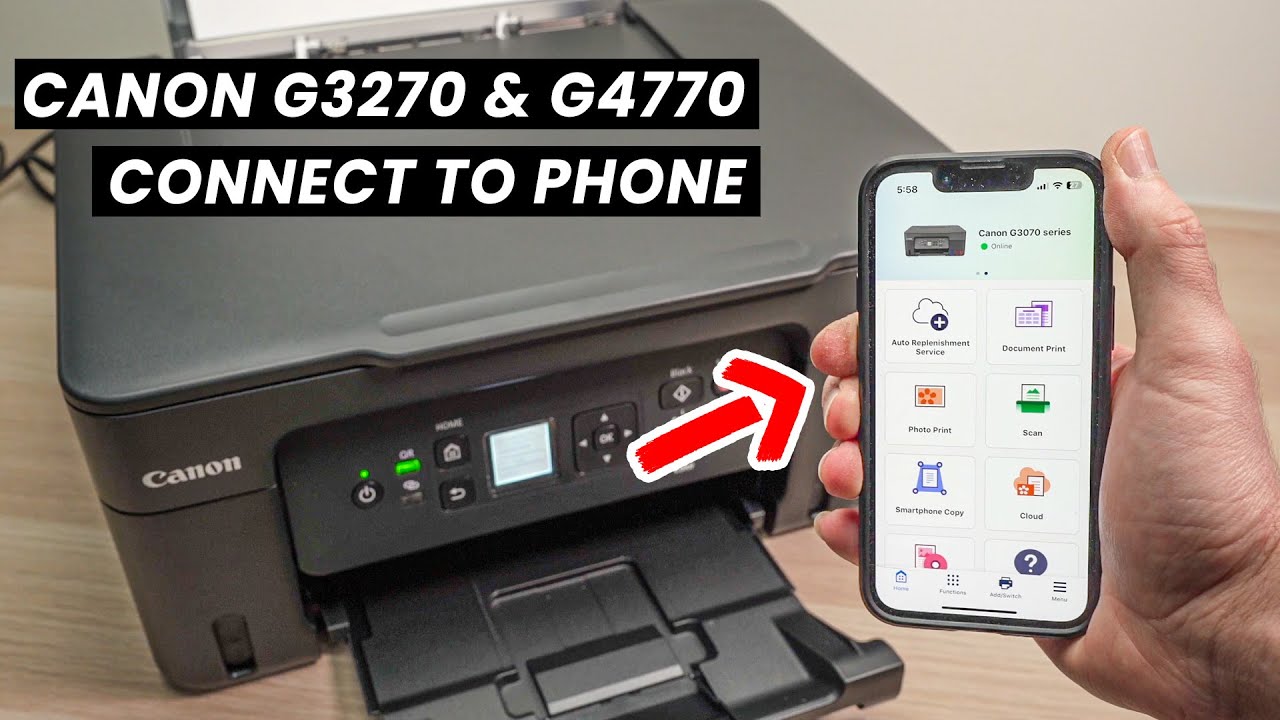 Как подключить принтер Canon PIXMA MegaTank G3270 и G4770 к телефону (беспроводная настройка)