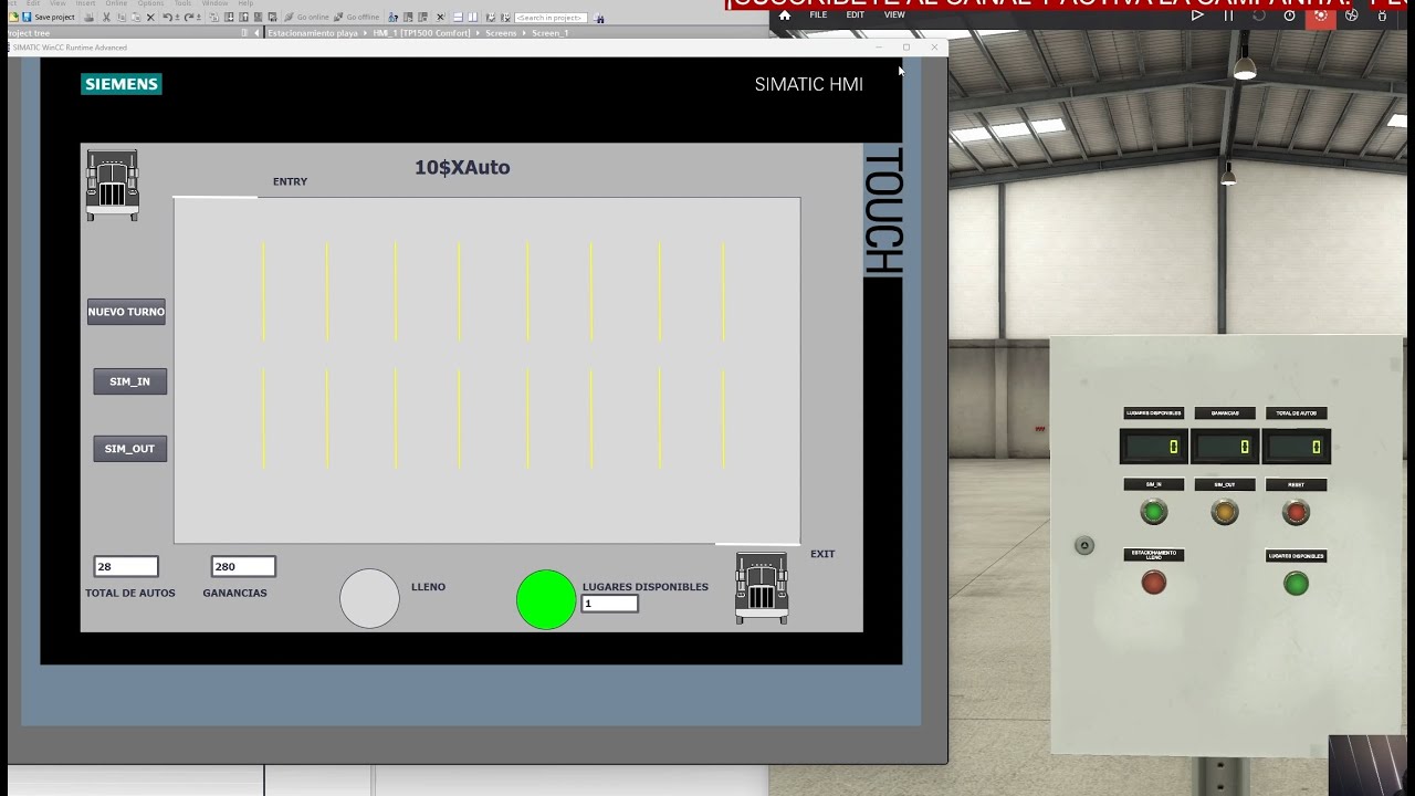 Sistema de Estacionamiento Inteligente con PLC en TIA Portal | Proyecto con HMI y Simulación  🅿️ 🚗