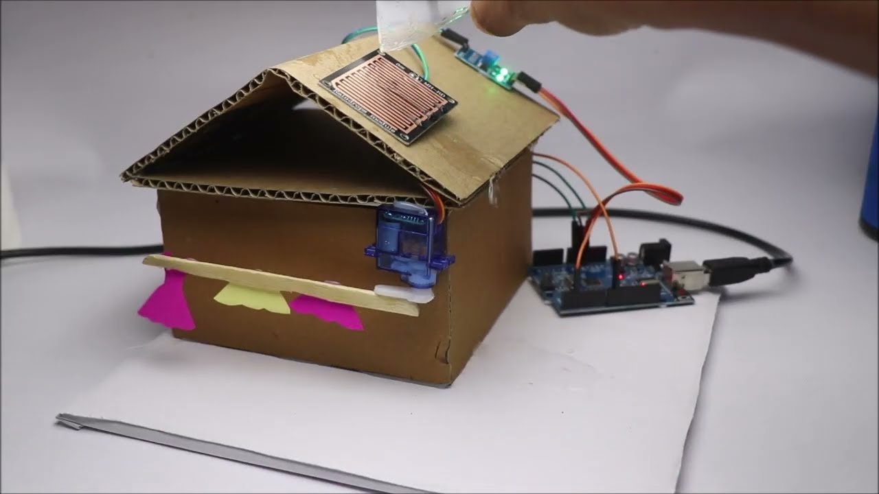 Arduino Powered Automatic Clothes Shelter | Useful Arduino Projects