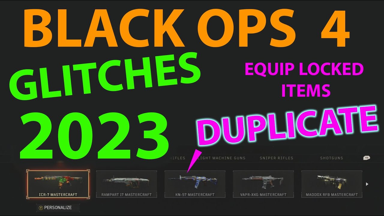 BLACK OPS 4 WORKING GLITCHES IN 2023 | MASTER CRAFT DUPE | CAMO GLITCH | EQUIP LOCKED ITEMS ONLINE