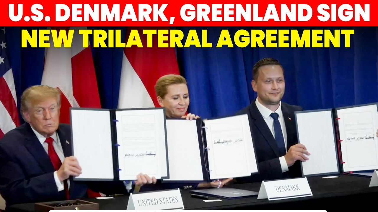LIVE: Trump participates in Trilateral Signing Event with Prime Minister of Denmark and Greenland