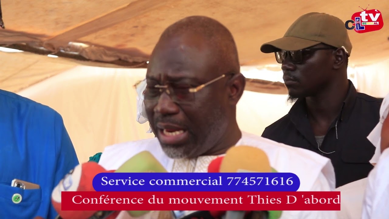 Discours du Président Abib Vitin et  du Comité d'organisation/ Conférence Mouvement Thies d'abord...