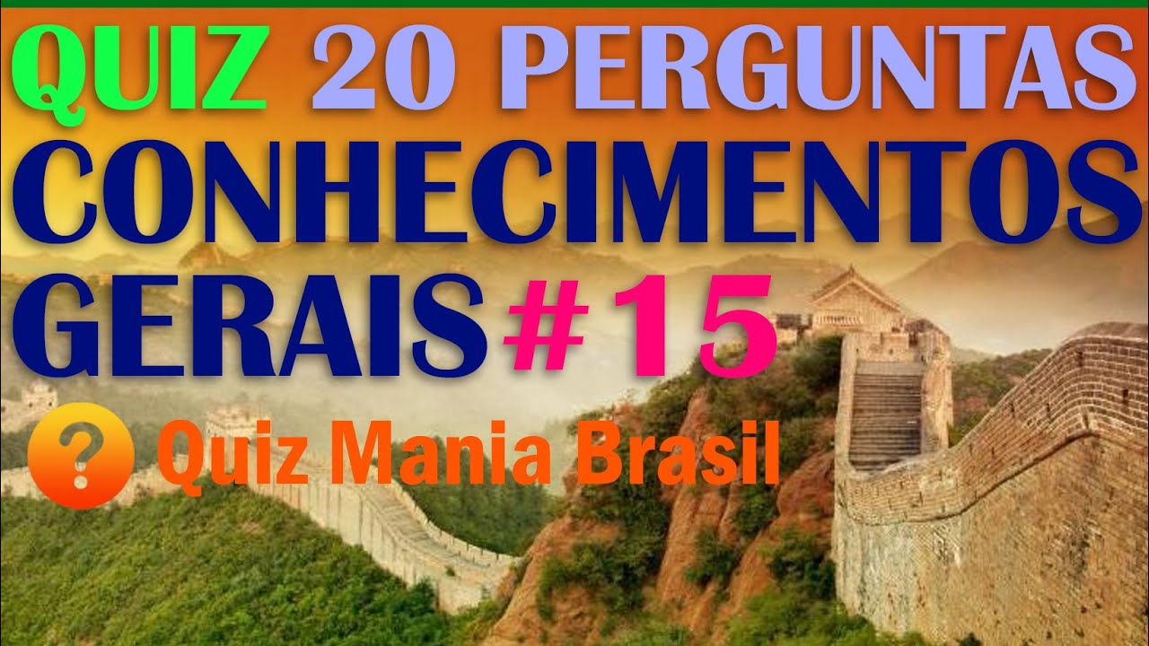 🟠 Quiz Conhecimentos Gerais #15 - Perguntas de Vestibulares e Concursos - Quiz Mania Brasil