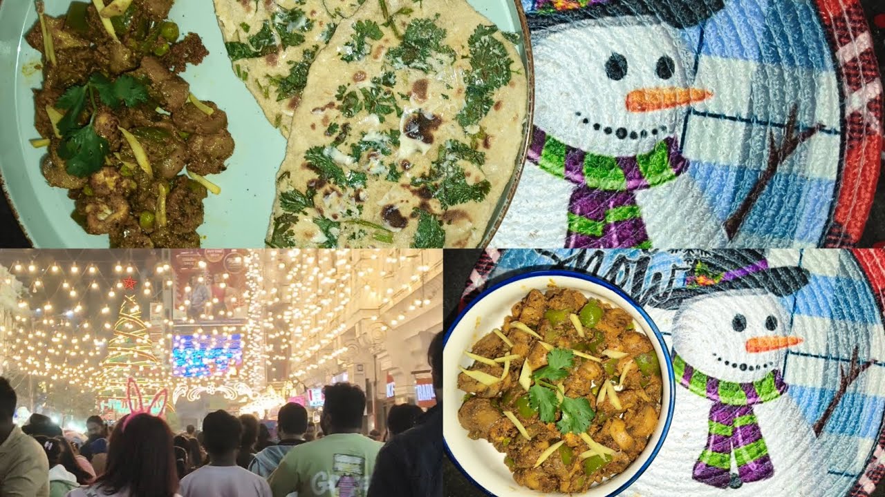 Mushroom roast coriander chapati Happy New Year resolution ASMR Recipes Dinner Lunch Cooking food 