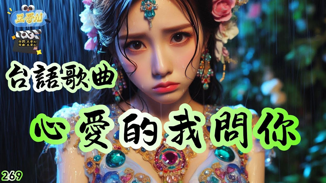 台語歌曲(269.心愛的我問你)你的咒誓算啥物.無怨你只怨命運來創治.啊 心愛的我問你 我的癡情算啥物.無恨你只恨家己放未離 #王哥Ai #原創歌曲 #閩南語流行歌曲 #台語歌曲 #音樂 #ai歌手