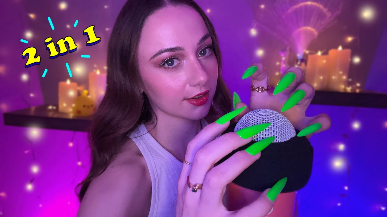 Hybrid Mic Triggers for Sleep ☆💕 Double Tingles ASMR 😴💕