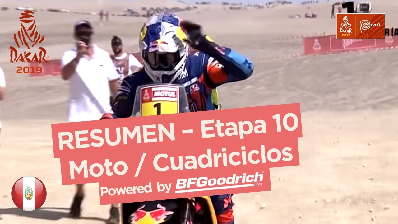 Resumen - Moto/Cuadriciclos - Etapa 10 (Pisco / Lima) - Dakar 2019