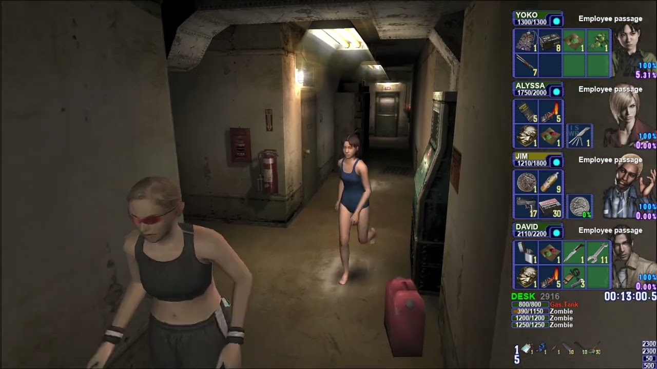 Resident Evil Outbreak File # 2 [Online Gameplay #87] Underbelly